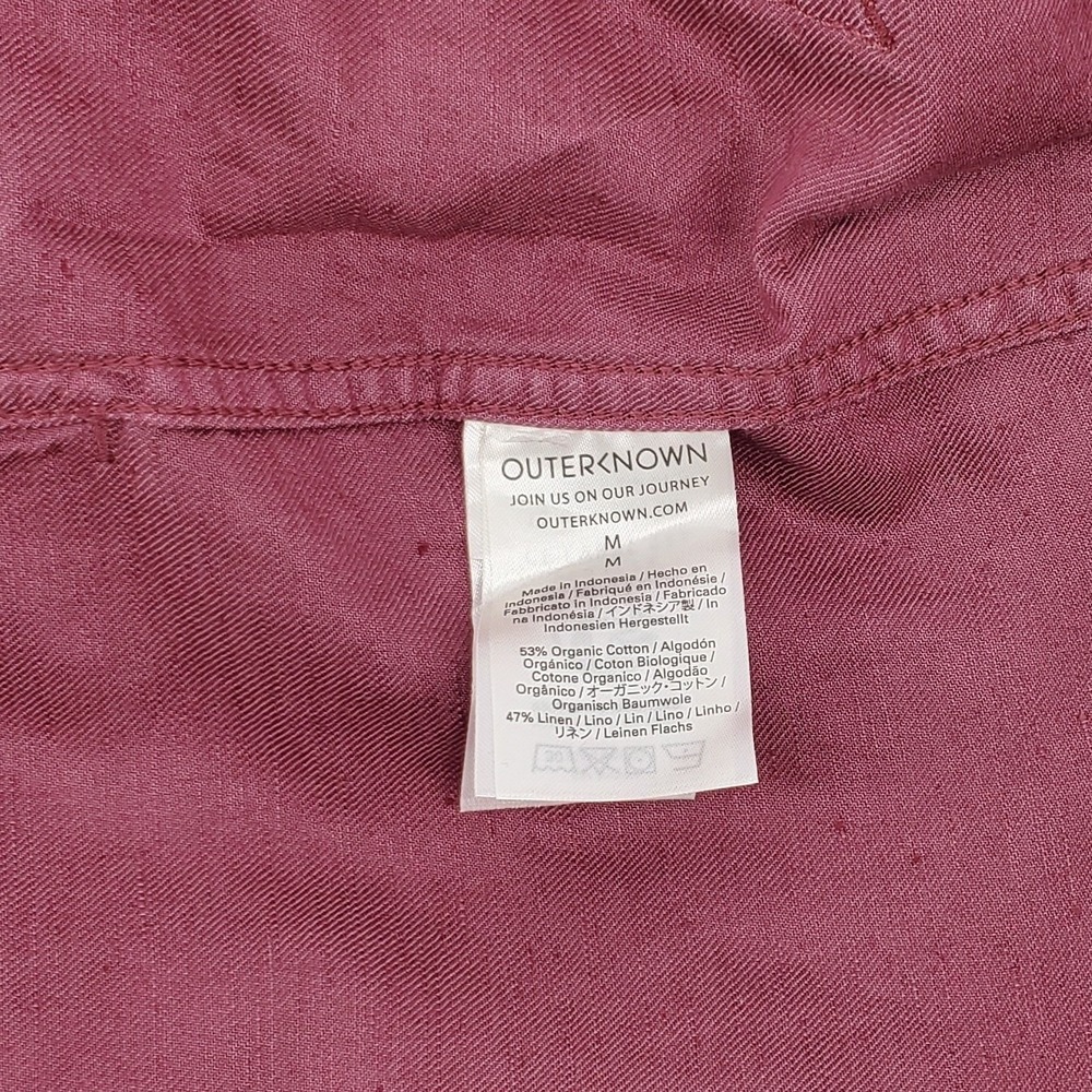 Outerknown Women Medium SEA Jumpsuit Organic Cotton Linen Dusty Rose 2130119 - Picture 6 of 8
